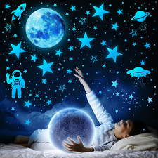1078 PCS Glow in the Dark Stars for Ceiling Solar System Galaxy Nursery Wall
