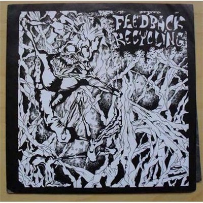 FEEDBACK RECYCLING RELIGION SPLITS HUMANITY 7'' 1992 P/S WITH INSERT GERMAN