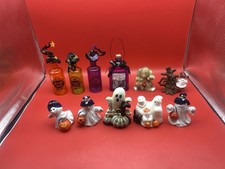 Lot of 11 Halloween Decorations Jars Ghost Tree Mummy Pumpkin Figurines