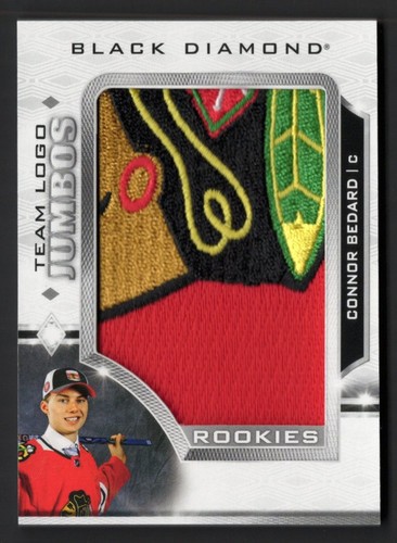 Connor Bedard #RTL-CB 2023 Upper Deck Black Diamond Rookie Team Logo Jumbo Patch card