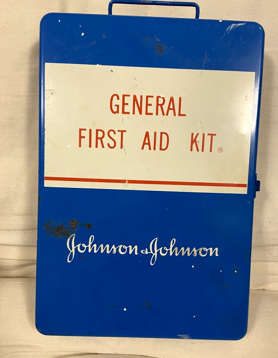 ビンテージJohnson&Johnson FIRST AID 8171 金属缶 Vtg Johnson