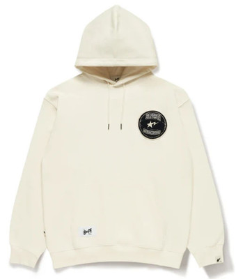 A Bathing Ape ''BAPE x Stadium Goods'' Fleece Pullover Hoodie Ivory Size 2XL