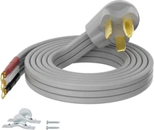 3 Prong Dryer Cord 15 FT, NEMA 10-30P to 3-Wire Appliance Cord, 30-Amp, 15FT