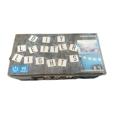 Grundig DIY Letter Lights- Lichterkette Ohne Batterie 90 Buchstaben & Symbole