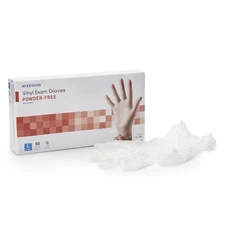McKesson Confiderm Vinyl Exam Glove Standard Cuff Length LARGE 1000 per Case