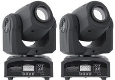 Luces DJ LED m viles 25W DMX con 8 colores y gobos, set de 2 para eventos, Nuevo