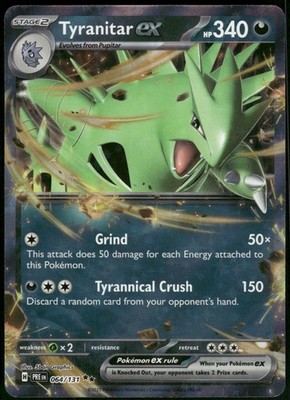 Holo Foil Tyranitar ex 064/131 Double Rare SV: Prismatic Evolutions
