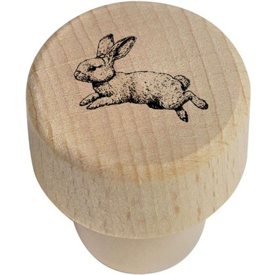 Flaschenverschluss / Korken aus Holz 19 mm ''Jumping Bunny'' (BS00034560)