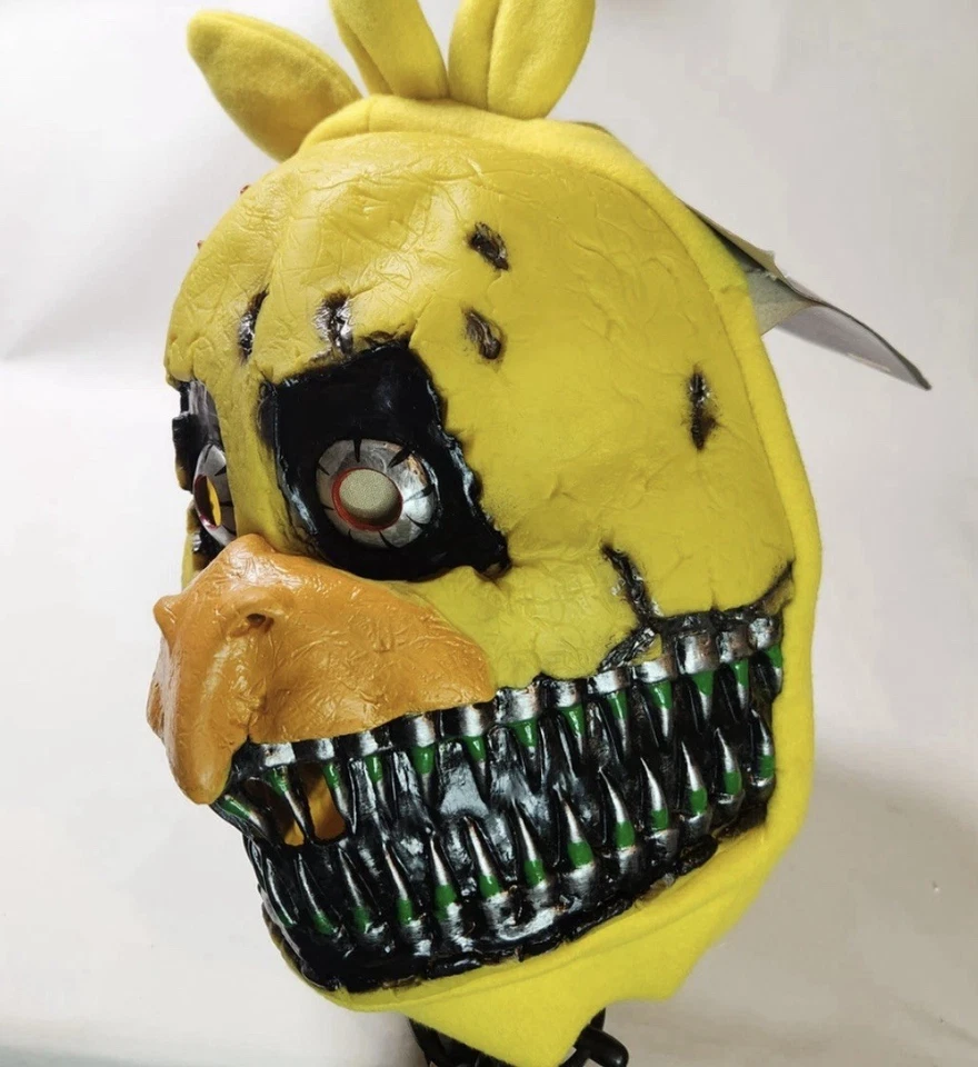 Rubie's Nightmare Chica Adult Mask Five Nights At Freddy's FNAF 3/4 Full New NWT - Image 3 of 4