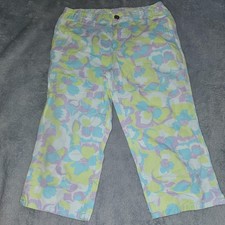 Circo Capri Pants Girl Large 10-12 Multicolor Floral Print Cotton Pockets Spring