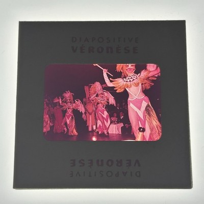 Vtg 1960s 35mm Slide Burlesque Paris Cabaret Striptease Showgirls D