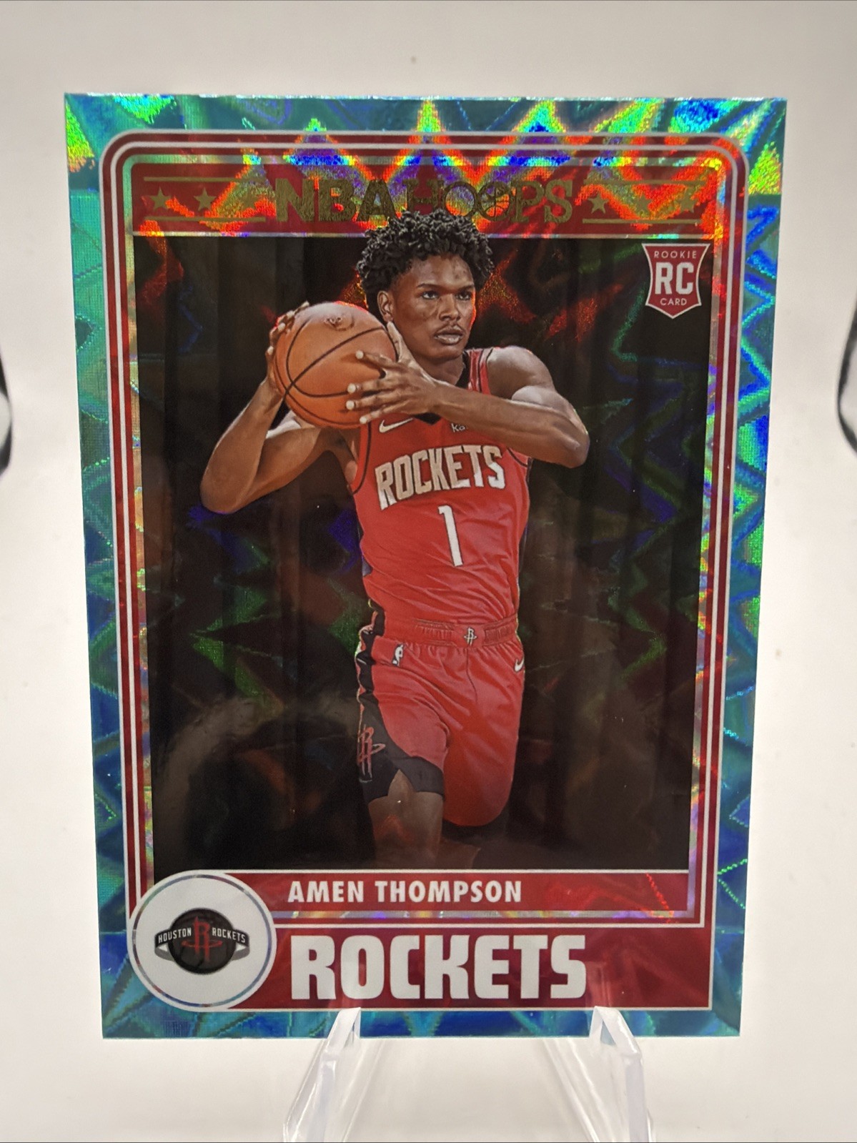 2023-24 Panini NBA Hoops Teal Explosion Amen Thompson 300 (RC)