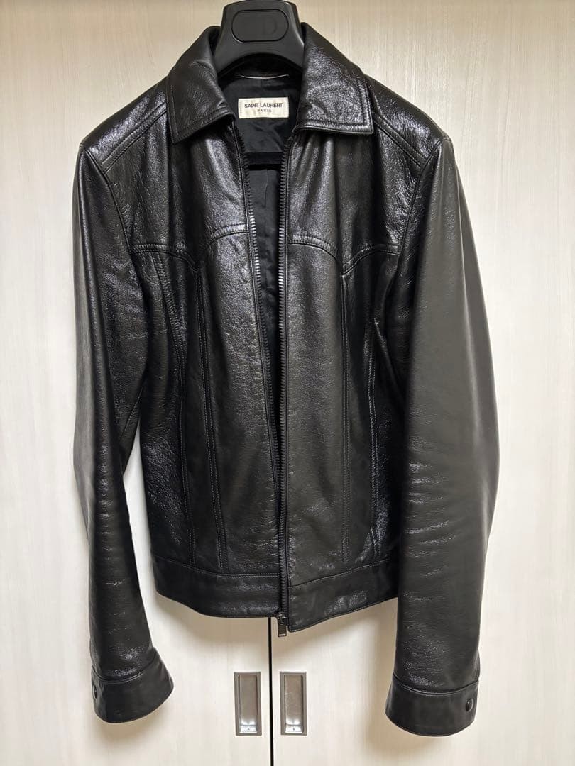 16SS Show Sample Saint Laurent Paris Leather Jacket Blouson image 2
