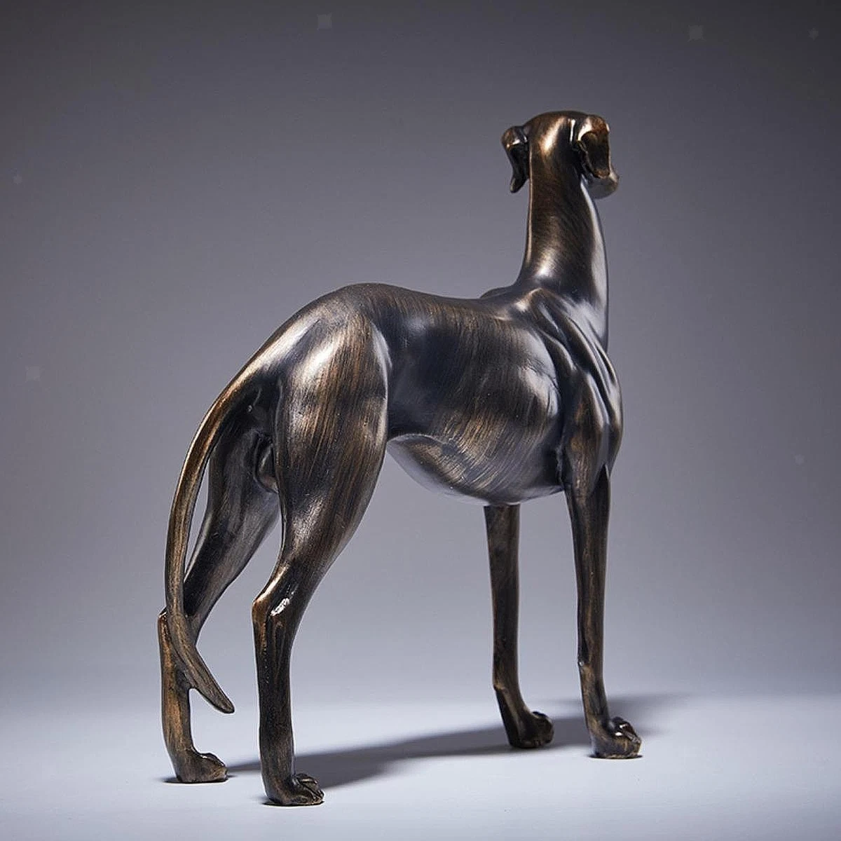 Statue Lévrier Persan – Art Dog – Édition Limitée – Résine/Bronze – Sculpture Chien