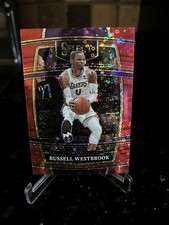 Russell Westbrook 2021-22 Select Concourse Red Disco Prizm Card No. 54 SP /49