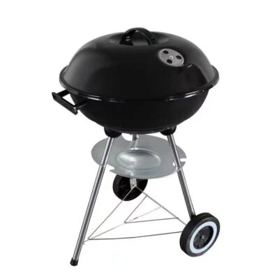 Tragbarer runder Wasserkocher anthrazit Grill BBQ Outdoor Wärmeregelung Party BBQ Grill UK