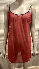 Dolce & Gabbana Vintage Women’s Nightgown Sexy Sleep Dress Red Sheer Size Small