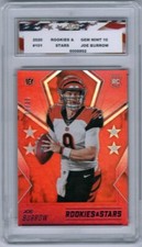2020 Rookies & Stars #101 Joe Burrow Rookie Card Foil AGC 10 Gem Mint 5/35