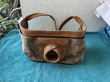 Vintage Leather And Suede Fishing Waist Belt With 2 Pocket L- 150