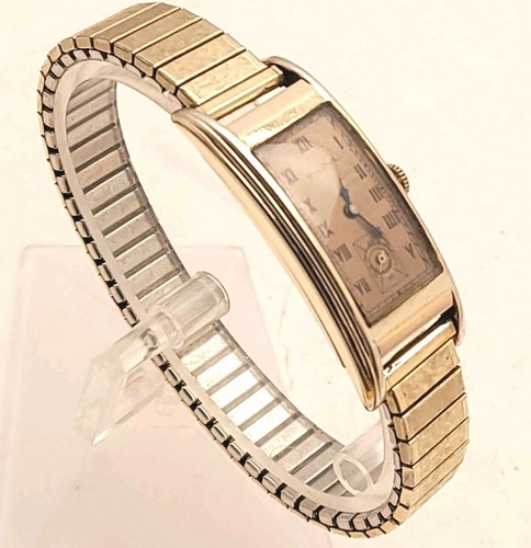 RC8: 21j STUNNING 30s GOLD FIL STREAMLINE 45mm CURVEX ART DECO MENS BULOVA WATCH - Picture 13 of 19