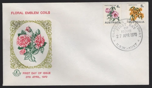 1970 Australia FLORAL EMBLEMS Unused but Sealed EXCELSIOR FDC