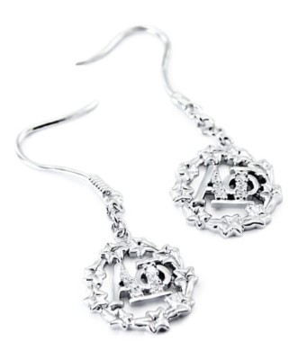 Alpha Phi Sorority Ivy Leaf Dangle Earrings with Simulated