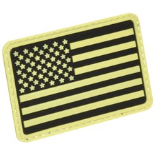 HAZARD 4 USA FLAG LEFT ARM MORALE PATCH RUBBER 3D STARS GLOW IN THE DARK