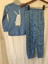 NWT Gymboree Boys Gymmies Pajama set Blue Bunny Shortie Easter 4