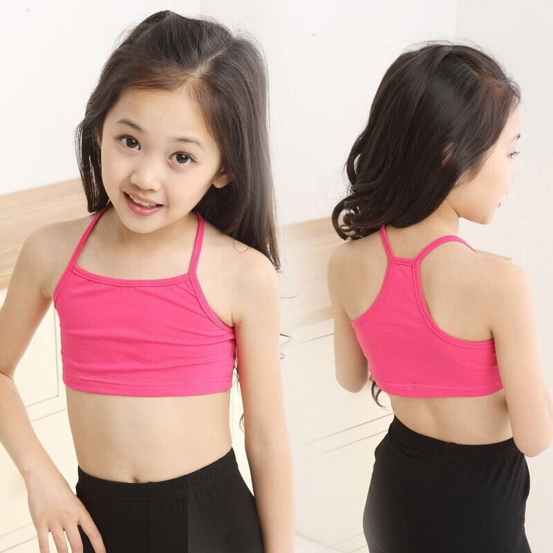 Girls Kids Training Bras Hipster Crop Top Underwear Bra Camisole Sports  Vest