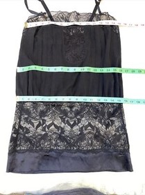 La Perla Black Peek A Boo Lace Nightgown Size Small
