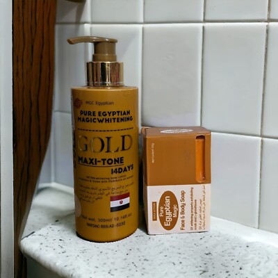Pure Egyptian Magic Maxi-Tone Body Lotion With Exfoliating Soap