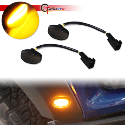 Amber Front Side Marker Lights Lamp w/ Bulb R&L fits 2010-2014 Ford Raptor 