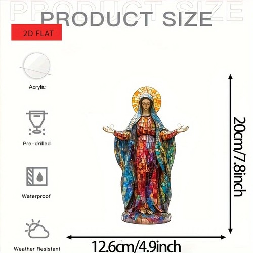 Virgen María Madre de Jesús Atrapasol Efecto Vitral Colgante Decoración Regalo - Imagen 3 de 3