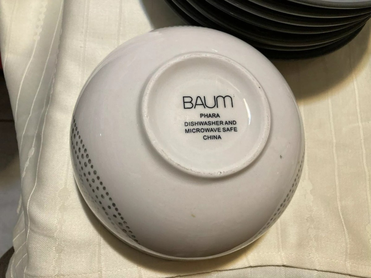 Baum Brothers Phara Grey Dinner Plate 25 PCS Set