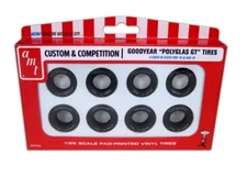 AMT 1/25 Goodyear Polyglas GT Tire Parts Pack  8pcs   AMTPP38-NEW