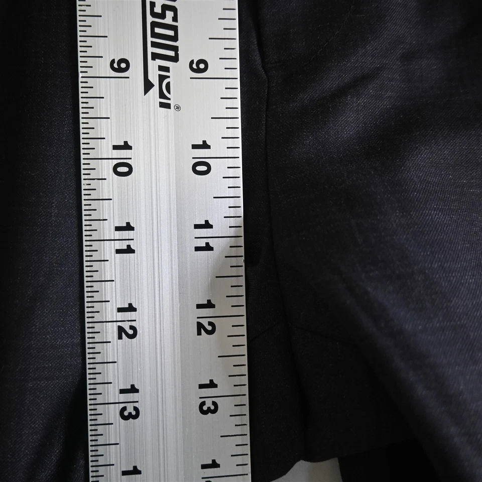 Hart Schaffner Marx 36x30 Gray Check 100% Wool Pleated Cuffed Mens Dress Pants - Image 3 of 4