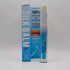 Huda Beauty Silk Balm Icy Cryo-Plumping Lip Balm Full Size 3mL .1 fl oz Frost 
