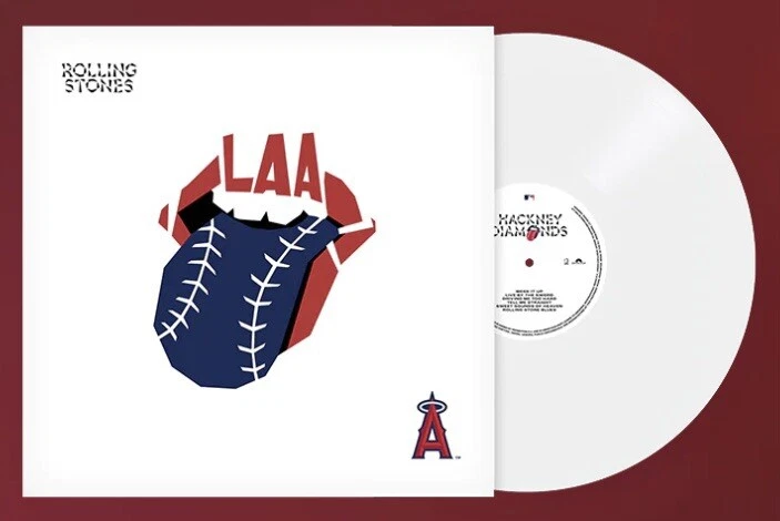 Rolling Stones Hackney Diamonds LA Angels Baseball  White  vinyl US exclusive - Image 3 of 4