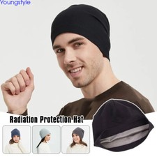 Silver Fiber Antiradiation Beanie Cap EMF Protection Rf/Microwave Protection Hat