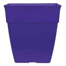 15 Litre Purple Plant Pot Outdoor Garden Tall Square Plastic Flower Tree Planter