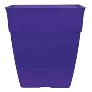 15 Litre pourpre pot de plante jardin extérieur Tall Square planteur de fleurs en plastique