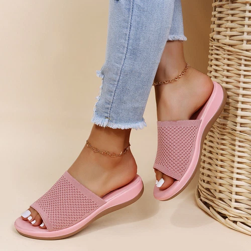 Womens Flats Ladies Slip On Fashion Slides Mules Sliders Summer Beach Sandals Sz - Picture 27 of 36