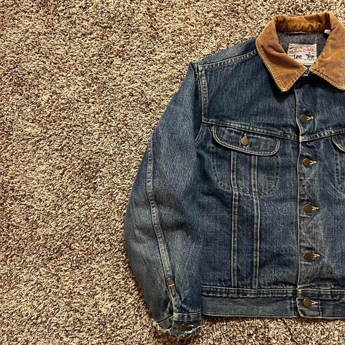 Giacca jeans cowboy denim Lee Storm Rider vintage anni 80 media western traforata - Foto 3 di 14