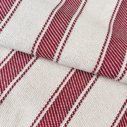 Thick TALARA Linen look wide Stripe Fabric. 290 cm wide, Price per 1/2 metre - Picture 6 of 17