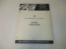 Montgomery Wards Sea King 15 HP Model VWB-52015 Parts Catalog Manual MW-83