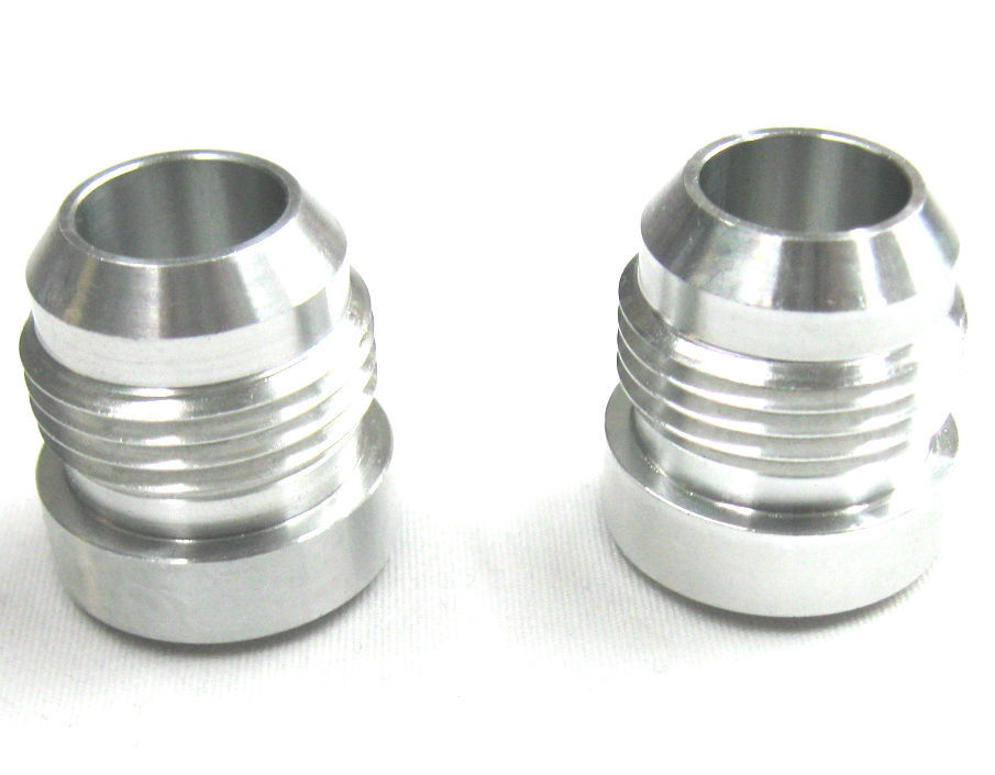 2 Raccords AN6 Mâles En Aluminium 6061T6 - Pour Montage Sur Bague De Soudure (bung) - Qualité US