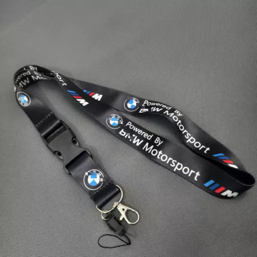 For BMW M 1PCS Motorsport Lanyard Neck Strap Key Chains ID Holder Keyring 22" - Picture 1 of 10