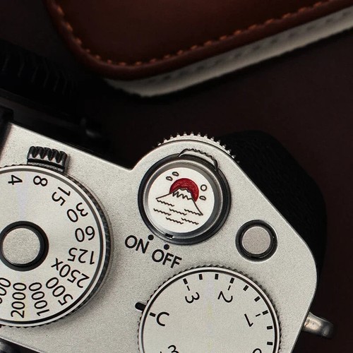 Brass Concave Shutter Release Button Rubber Ring for Fujifilm Leica Nikon Sony - Picture 13 of 25