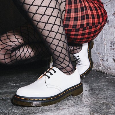 DR. MARTENS Shoes '1461 Bex Patent Lamper' - White - UK 5 / EUR 38 / USL 7 - NWTG.
