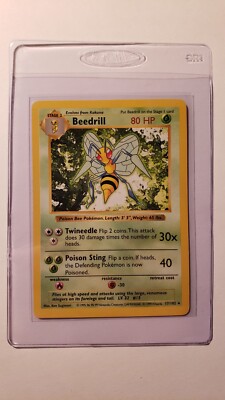 Beedrill Shadowless | Pokémon TCG Base Set | Excellent Condition [FREE ...